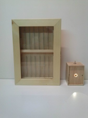 Organizador de anillas mas caja para  ovoscopia de huevos.